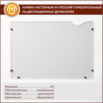 Карманы А4 плоские горизонтальные